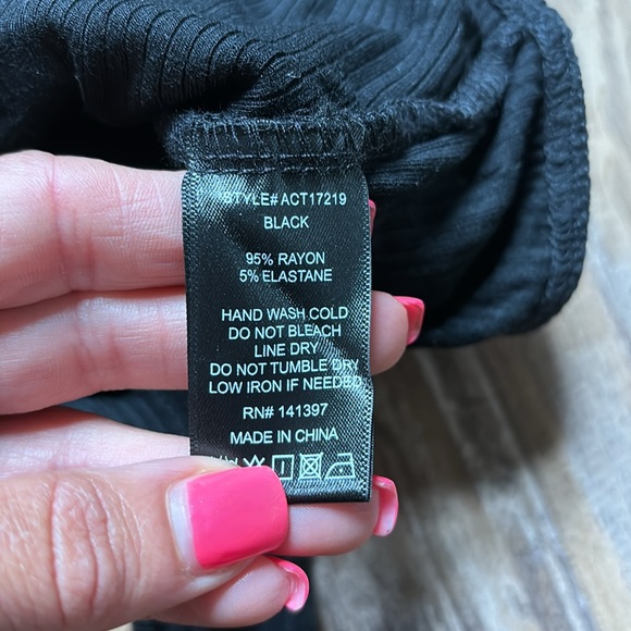 ASTR THE LABEL Priya Halter Bodysuit Black Criss Cross Small - Picture 9 of 10